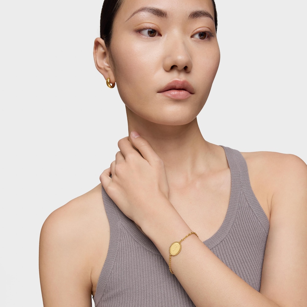 18kt gold plating over silver chain Bracelet with plaque TOUS Mama 18kt gold plating over silver chain Bracelet with plaque TOUS Mama
