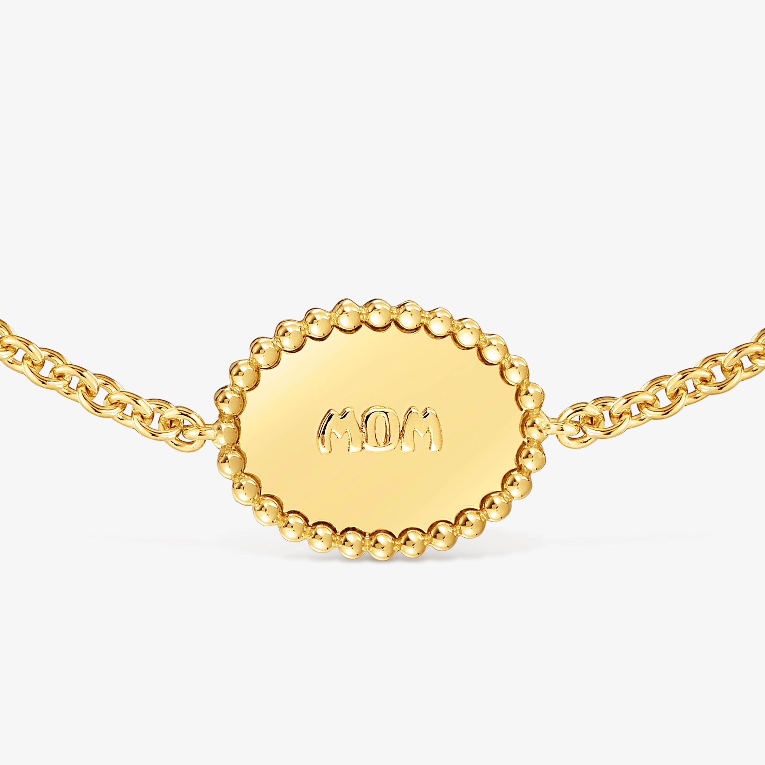 18K gold vermeil chain Bracelet with plaque TOUS Mom