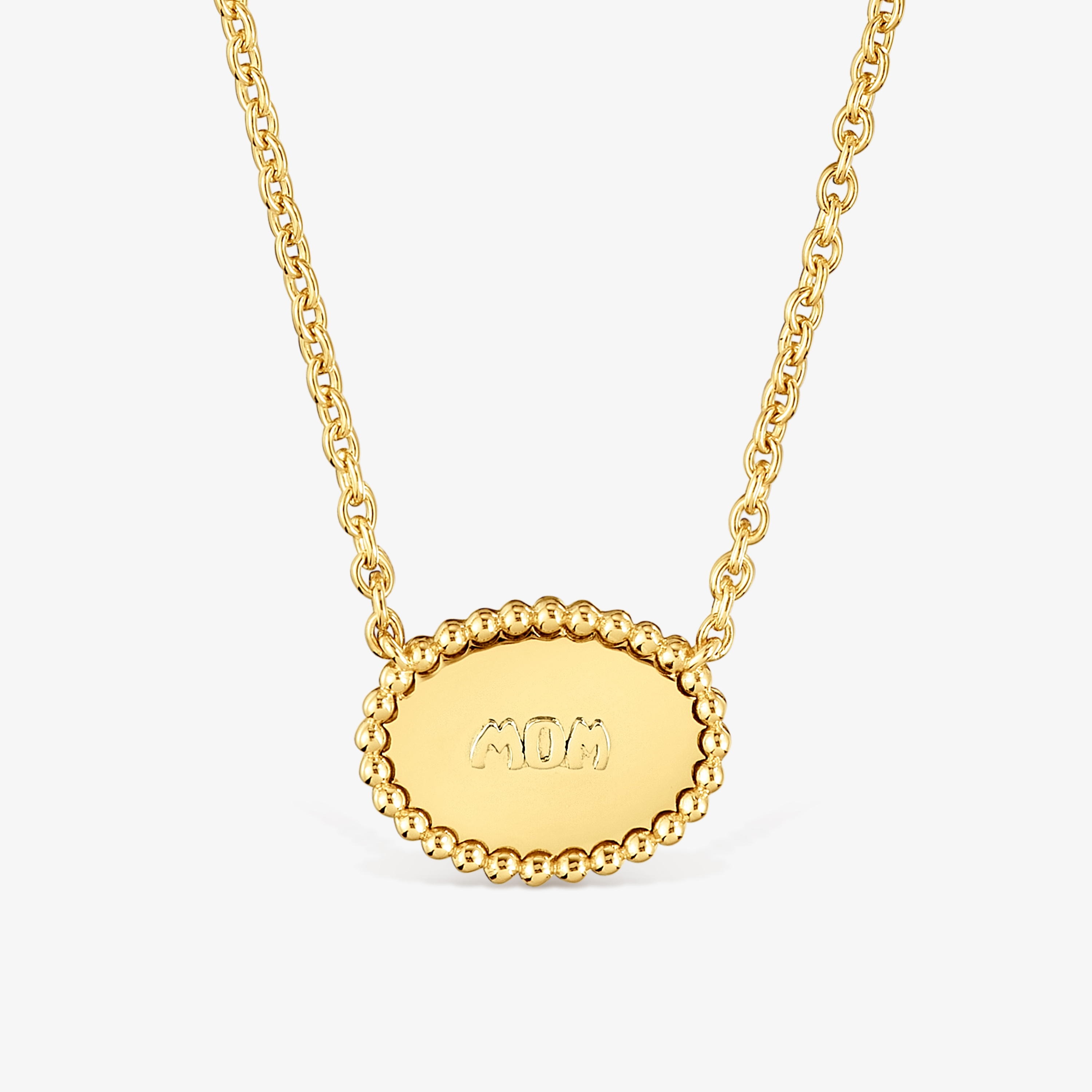 Short Necklace with 18kt gold plating over silver plaque TOUS Mom