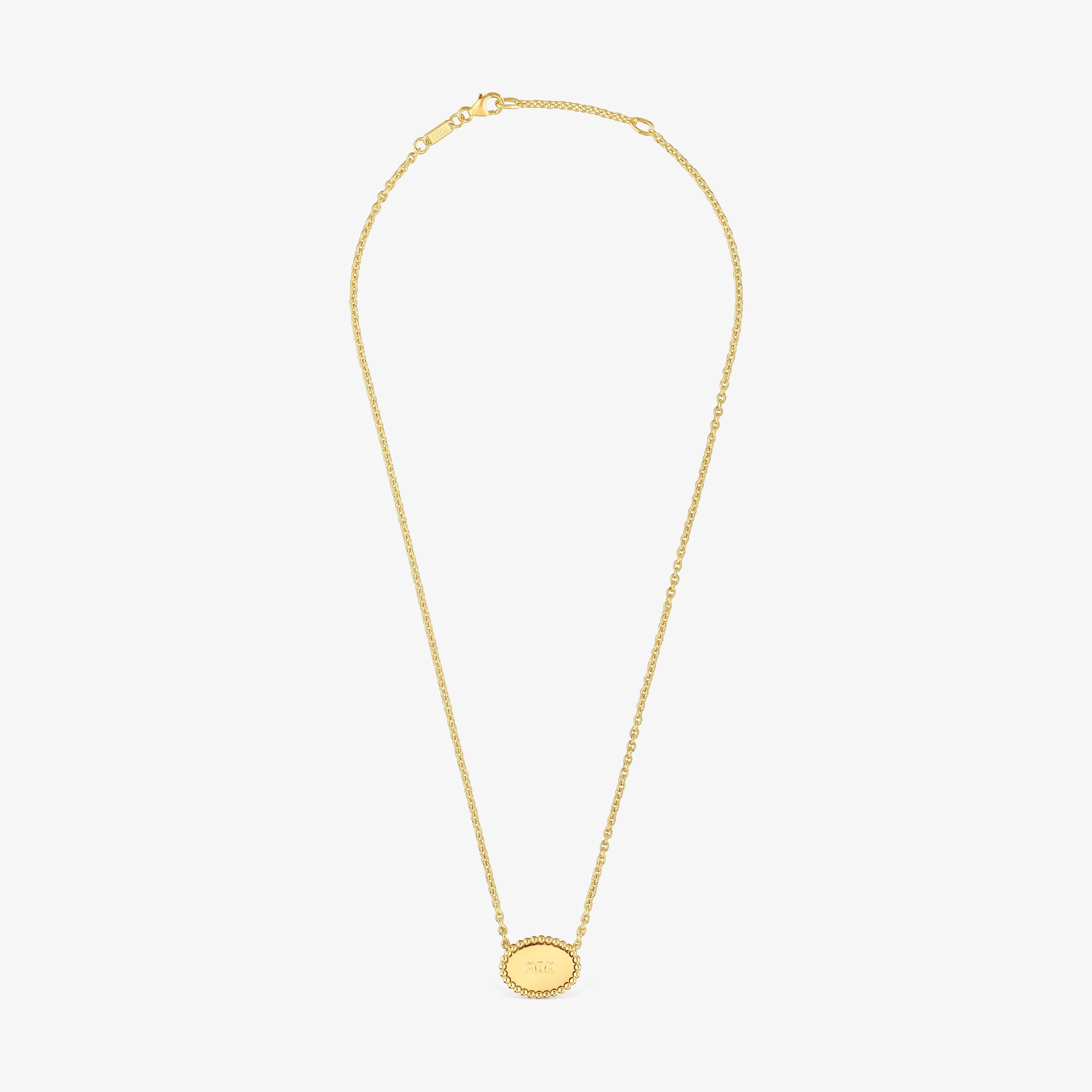 Short Necklace with 18kt gold plating over silver plaque TOUS Mom