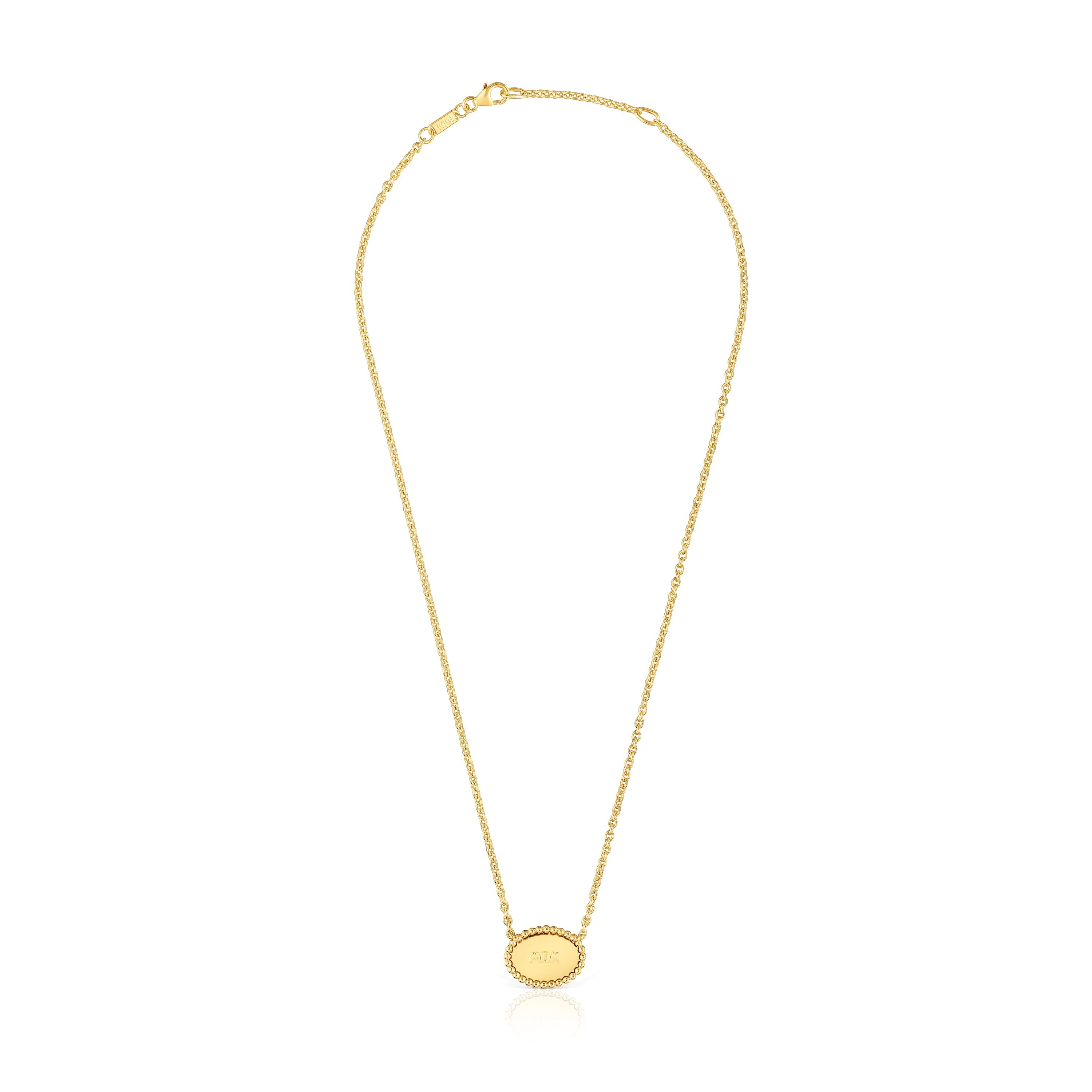Short Necklace with 18kt gold plating over silver plaque TOUS Mom