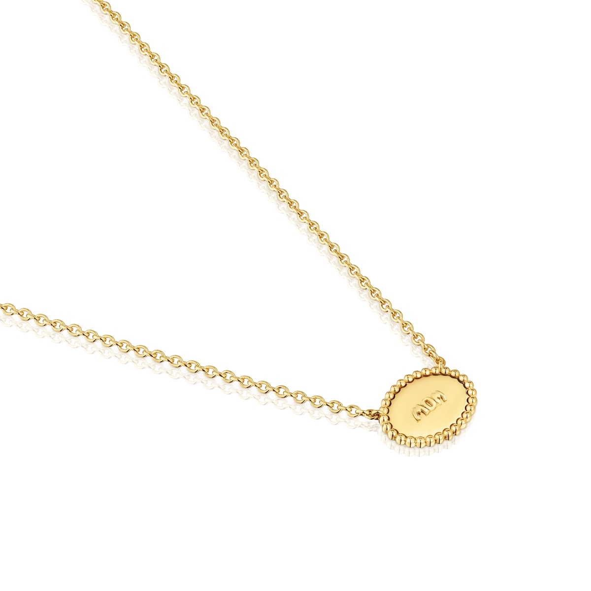 Short Necklace with 18kt gold plating over silver plaque TOUS Mom