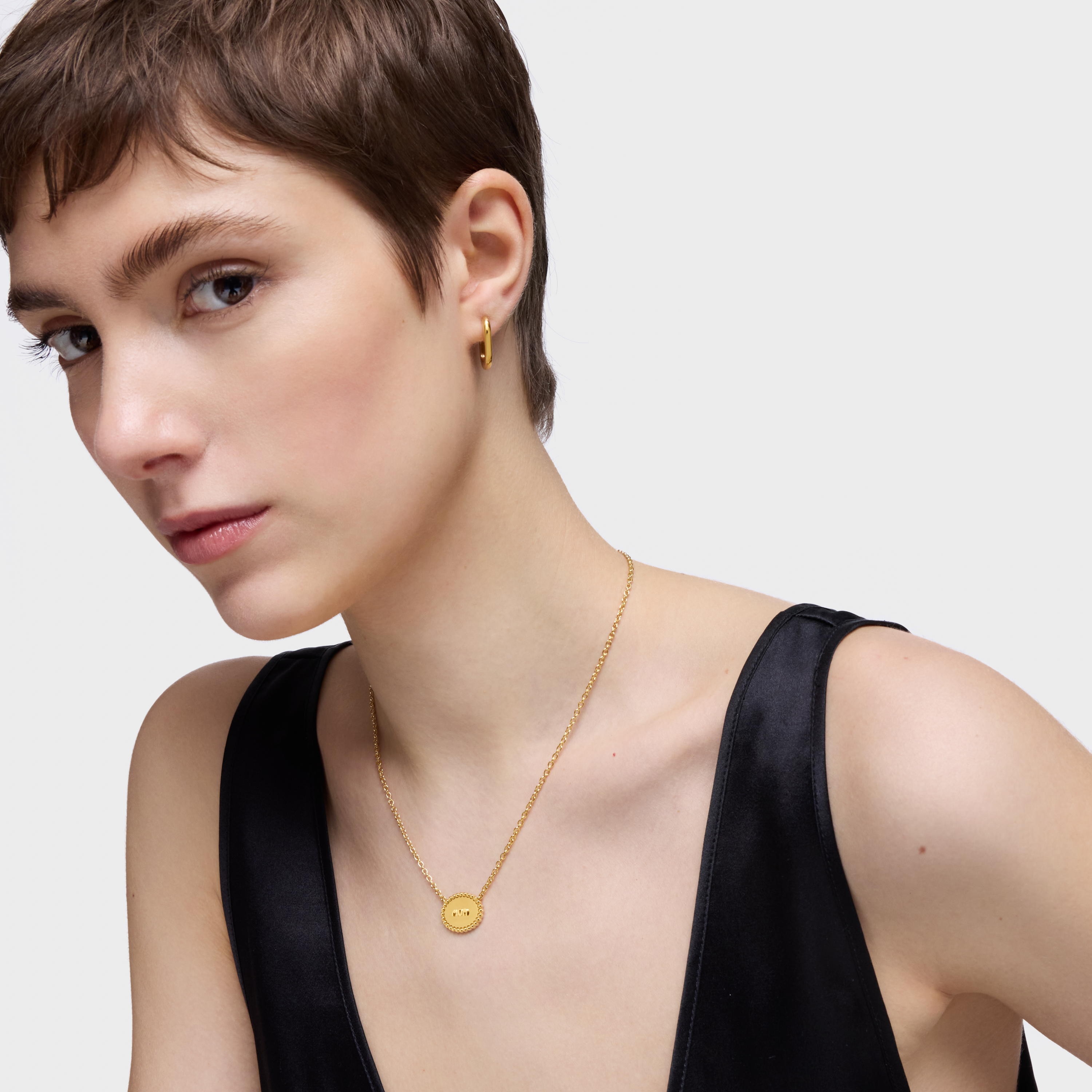 Short Necklace with 18kt gold plating over silver plaque TOUS Mom