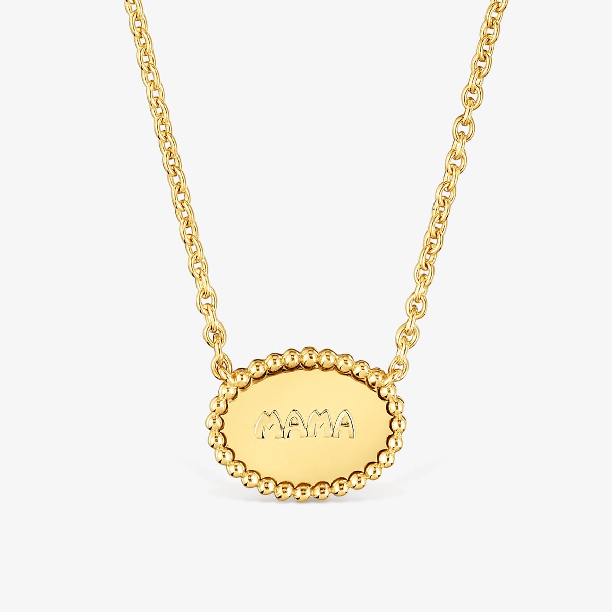 Tous - Collar Corto Con Baño De Oro 18 Kt Sobre Plata Placa Tous Mama - Dorado