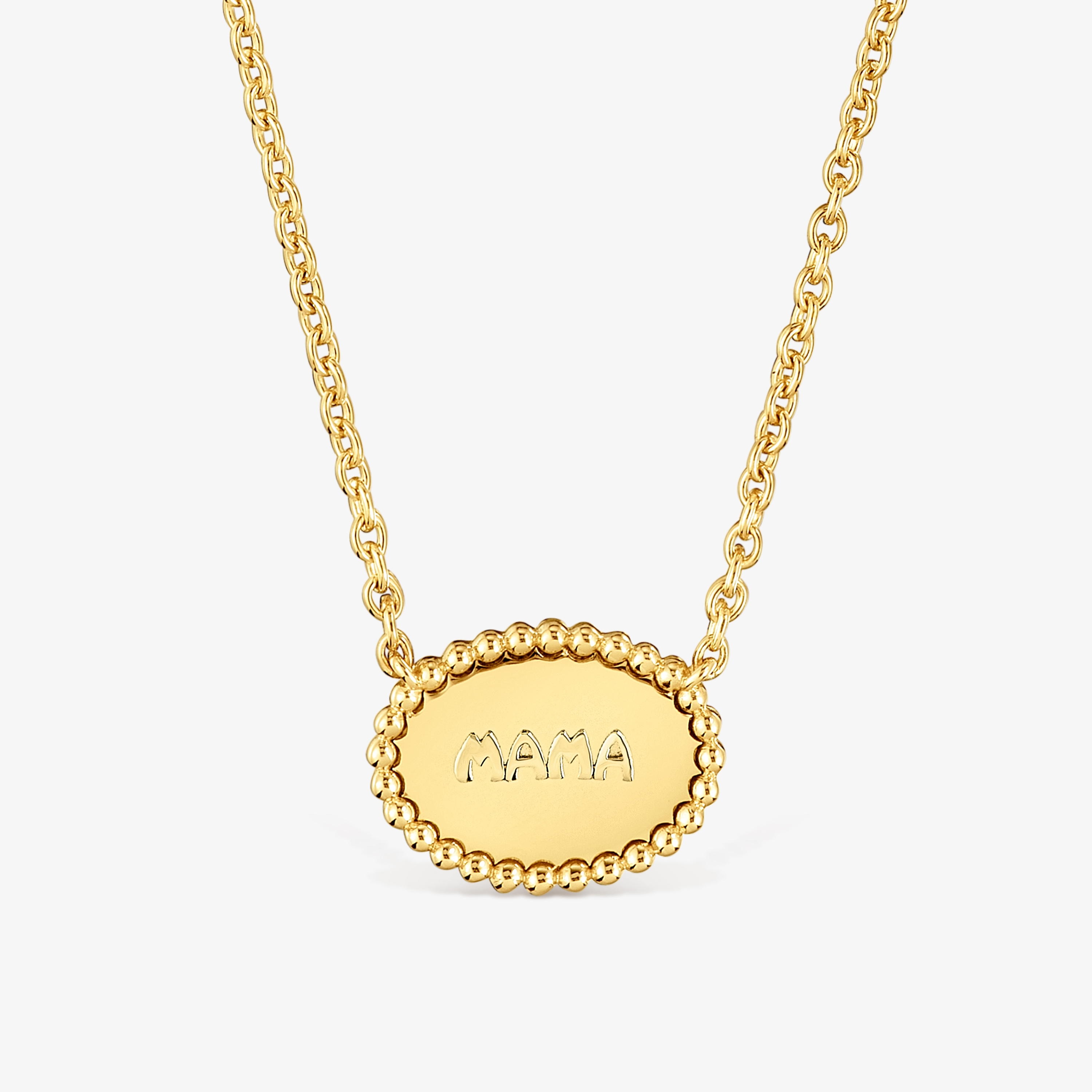 Short Necklace with 18K gold vermeil plaque TOUS Mama