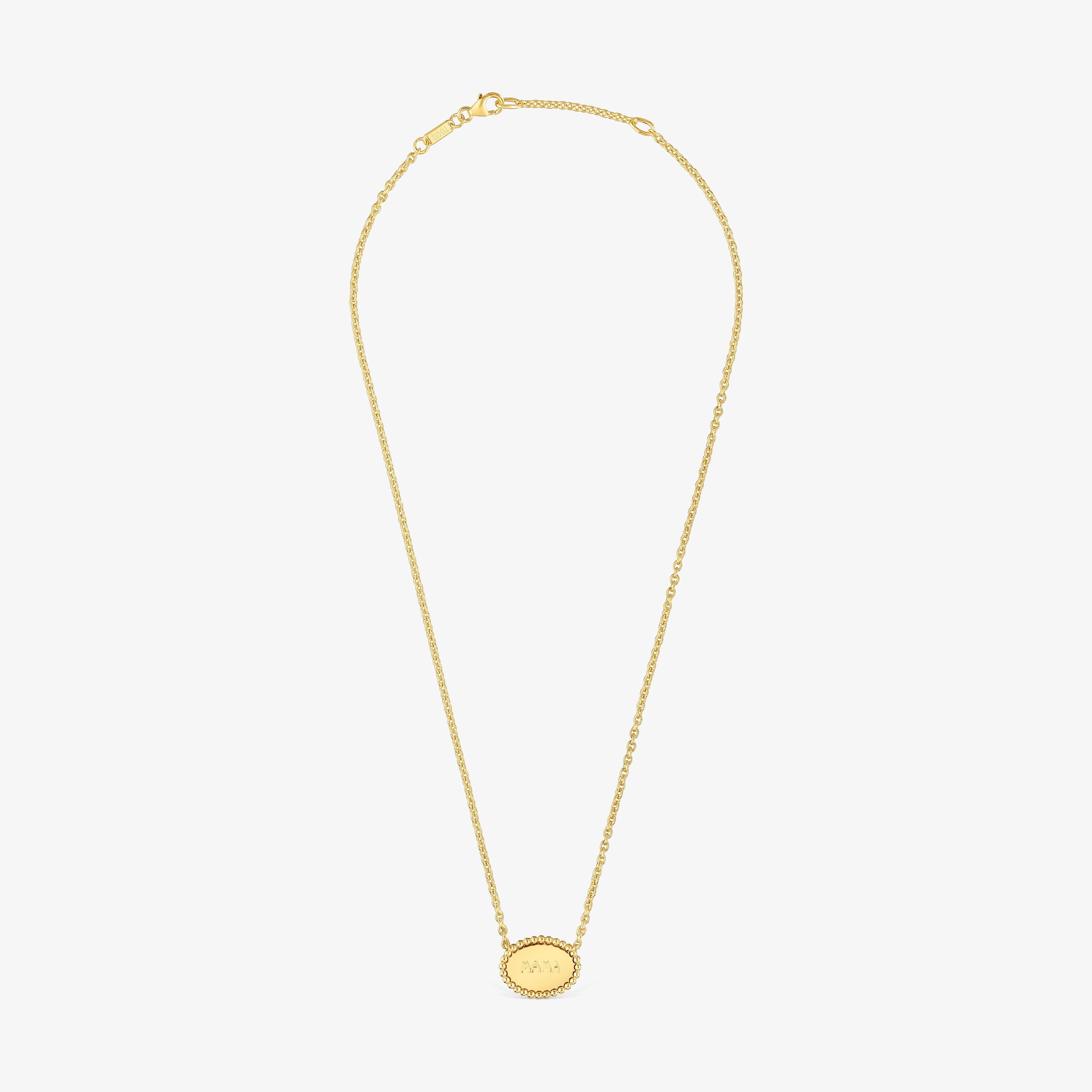 Short Necklace with 18K gold vermeil plaque TOUS Mama
