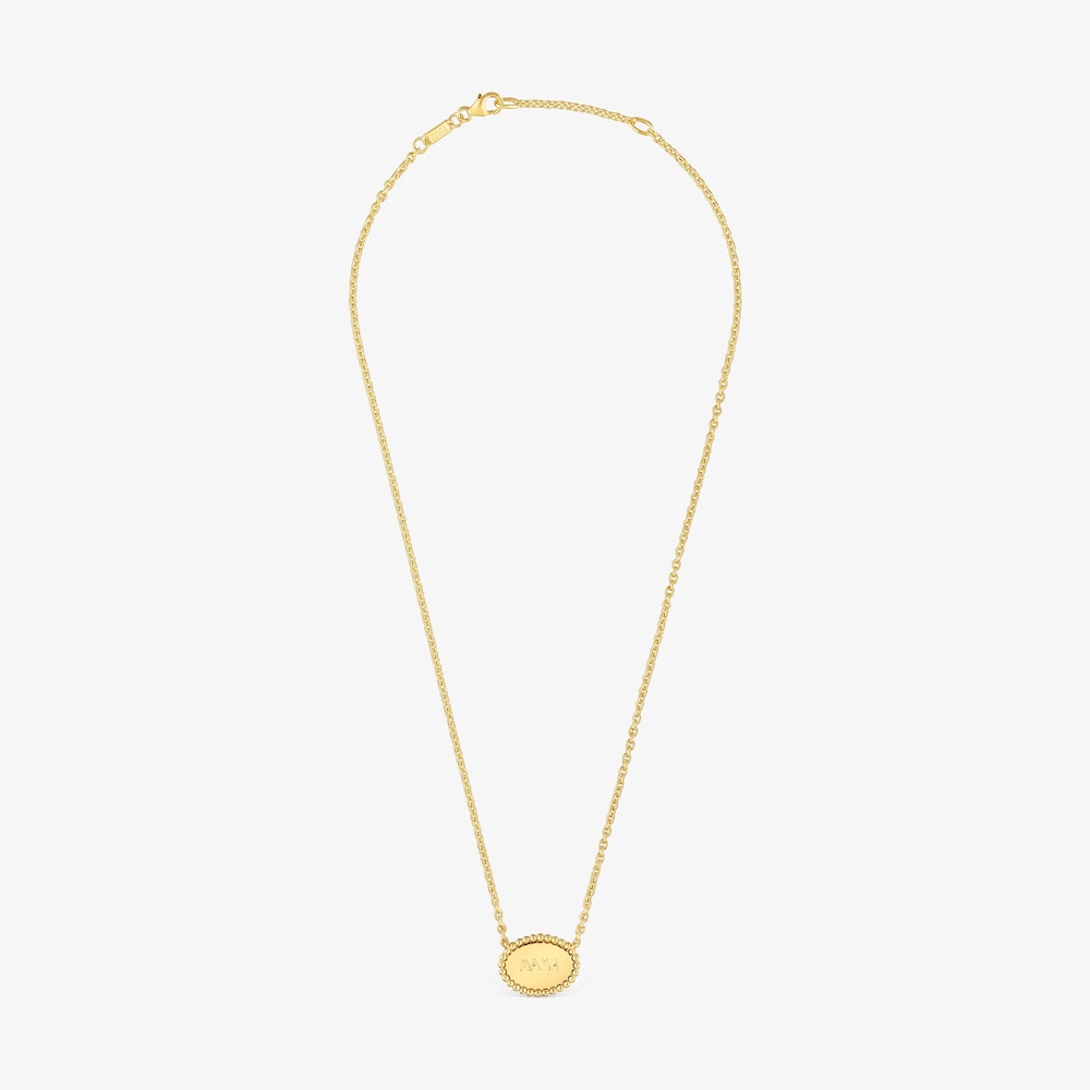 Collar corto con ba&ntilde;o de oro 18&nbsp;kt sobre plata placa TOUS Mama