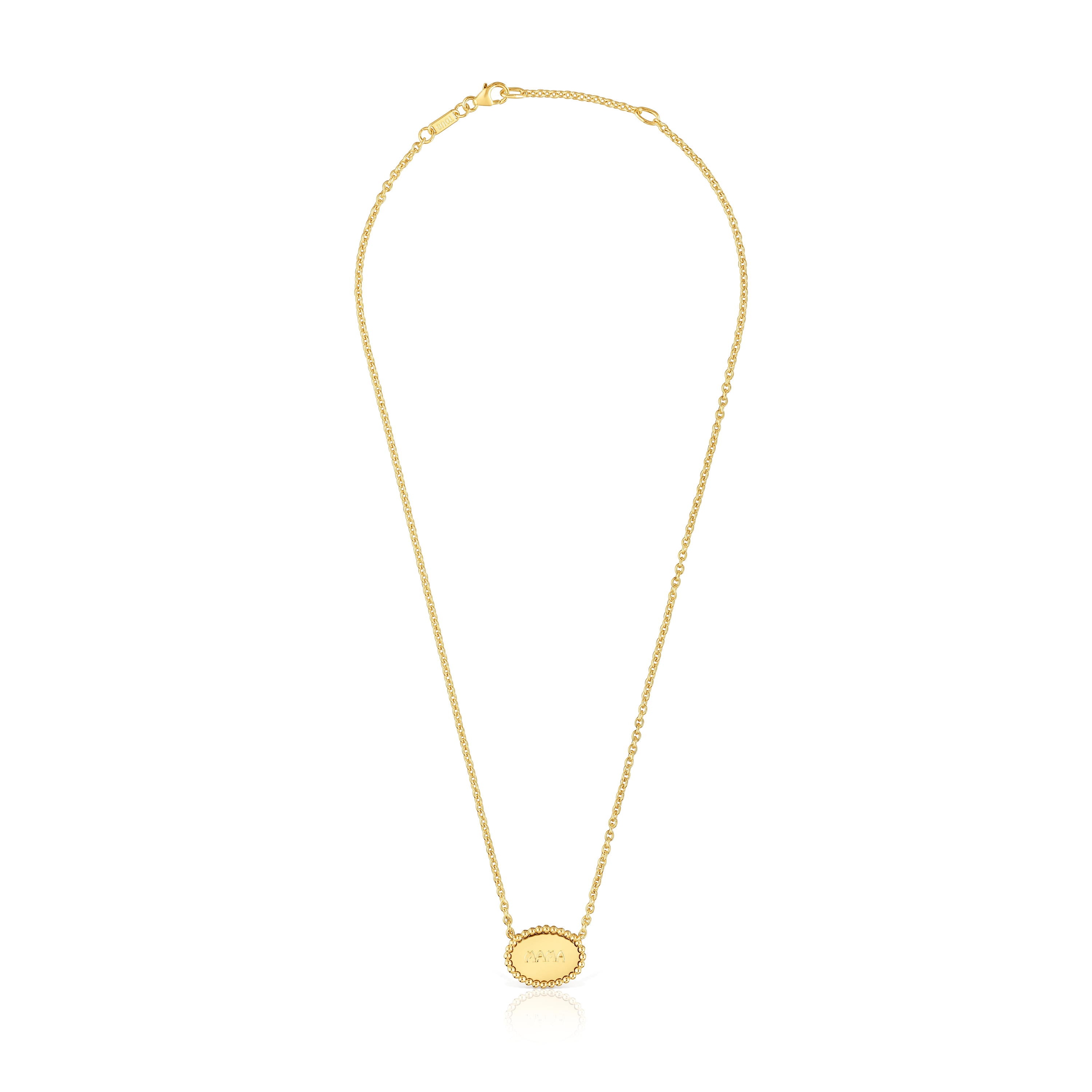 Short Necklace with 18kt gold plating over silver plaque TOUS Mama