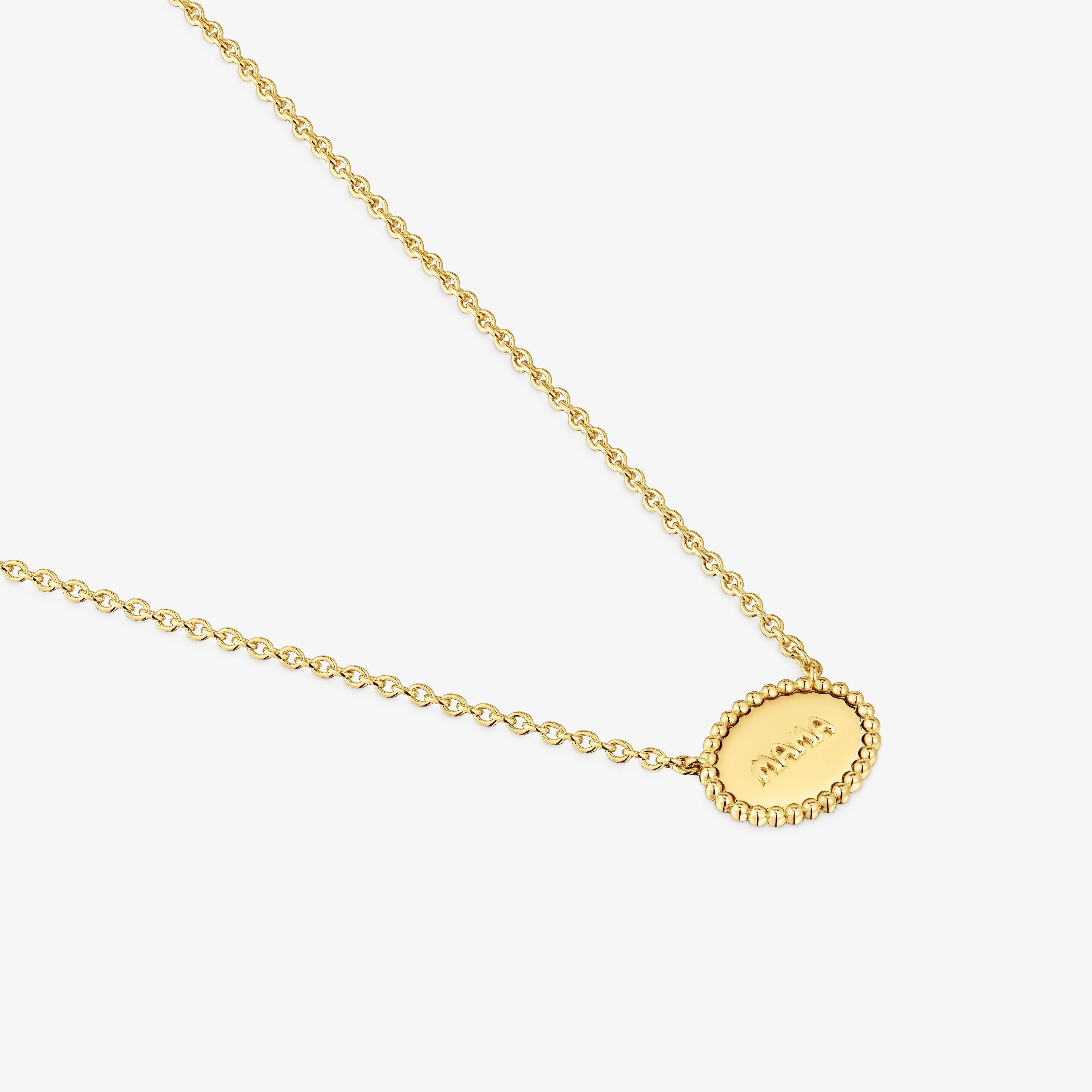 Short Necklace with 18K gold vermeil plaque TOUS Mama
