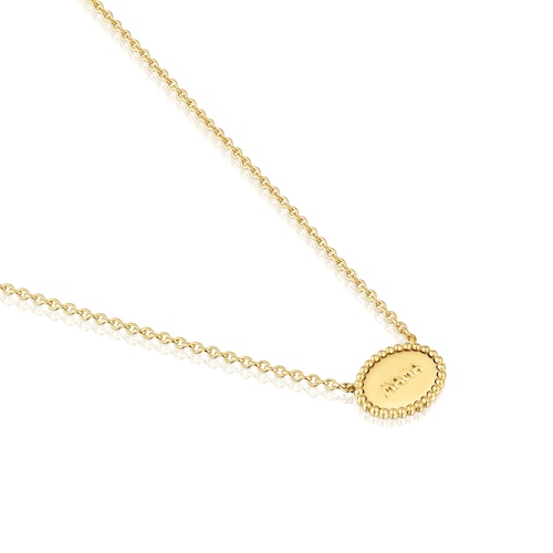 Short Necklace with 18kt gold plating over silver plaque TOUS Mama