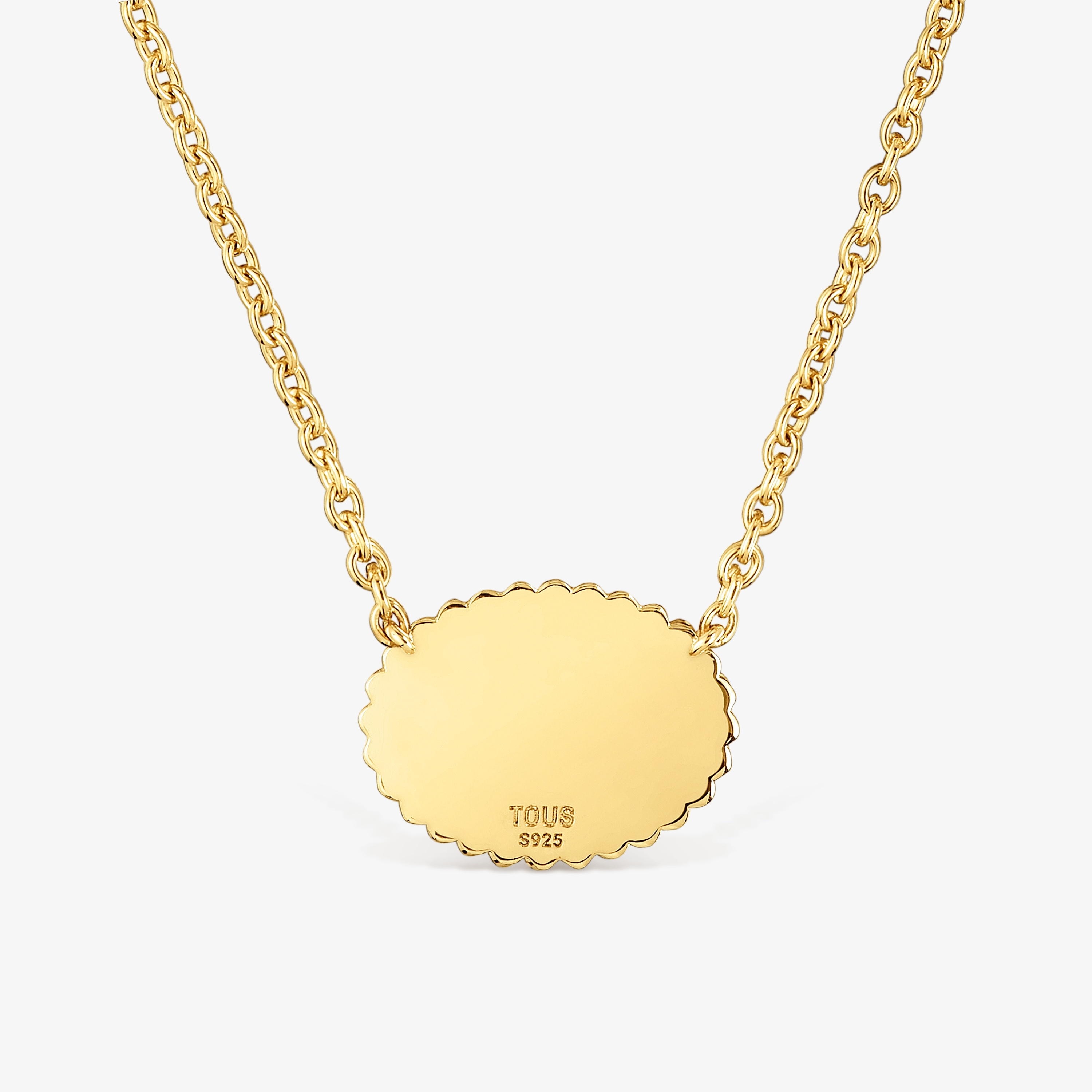 Short Necklace with 18K gold vermeil plaque TOUS Mama