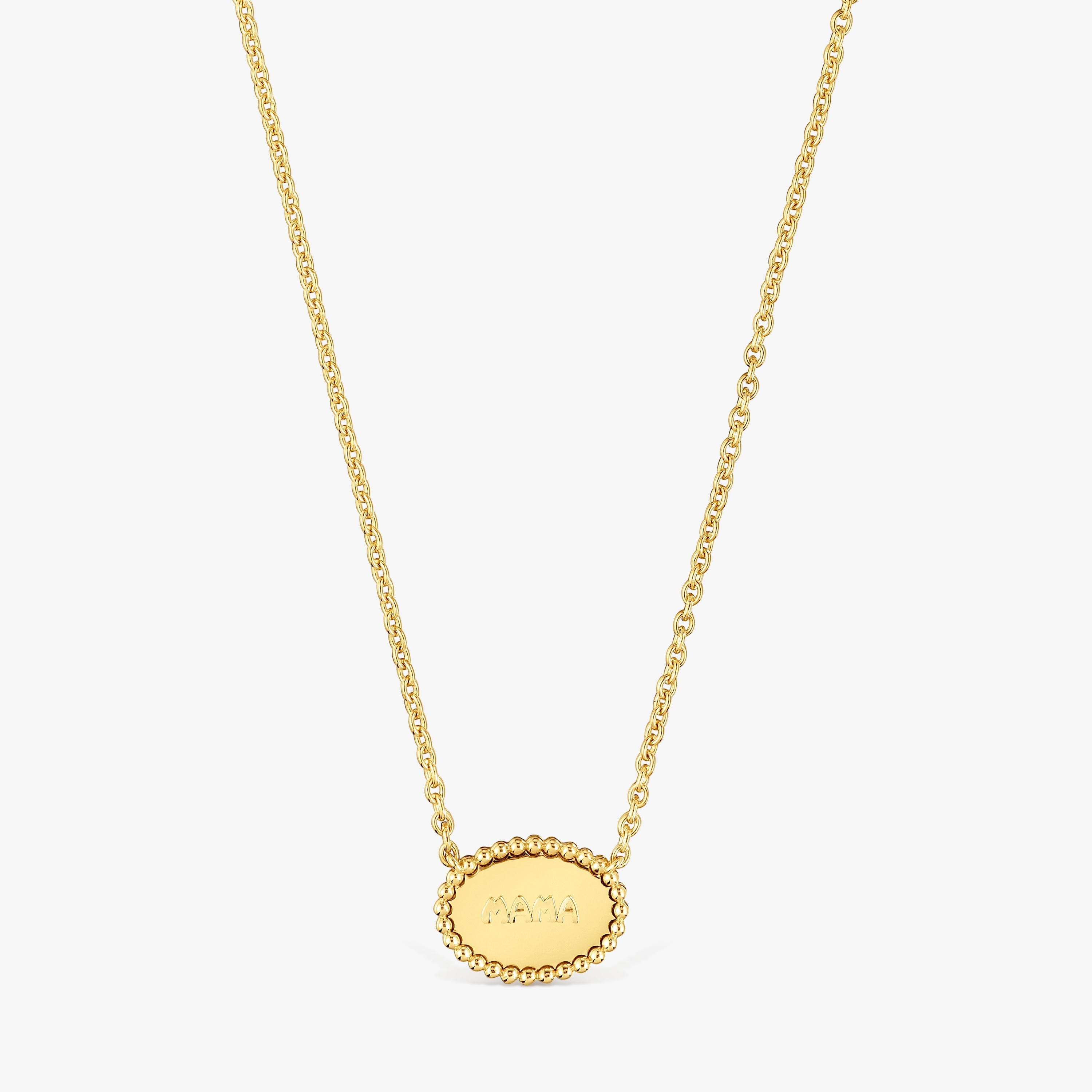 Short Necklace with 18K gold vermeil plaque TOUS Mama