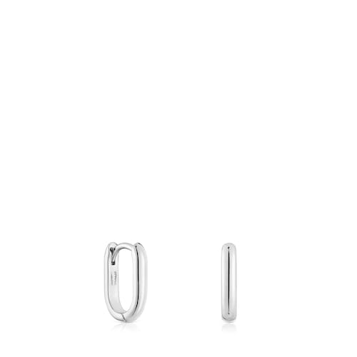 Pendientes aro cortos de plata 12 mm Basicos