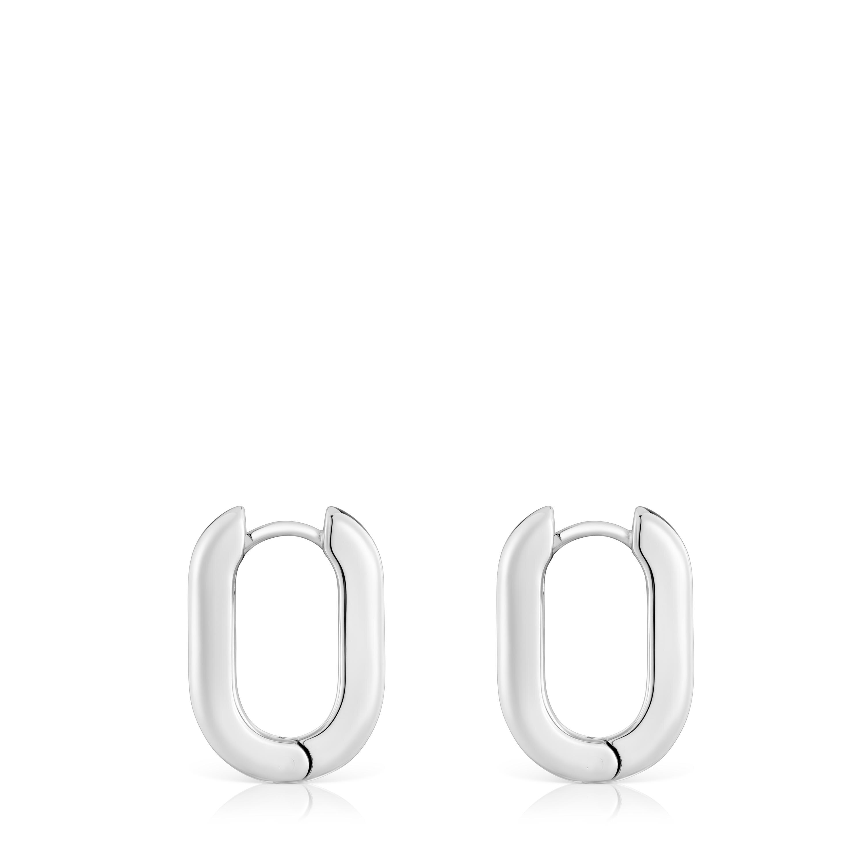 Short 18.2 mm silver Hoop earrings TOUS Basics