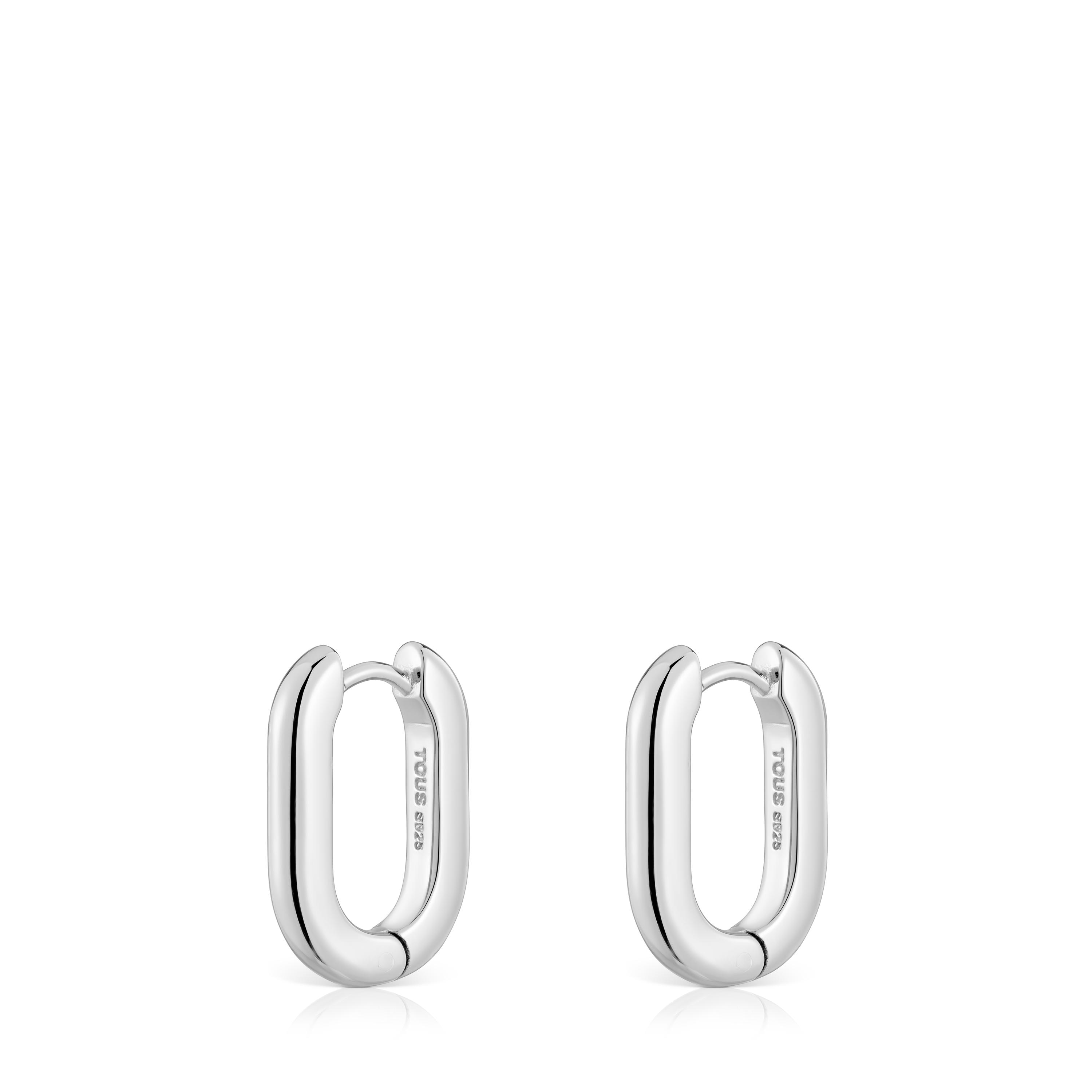 Short 18.2 mm silver Hoop earrings TOUS Basics