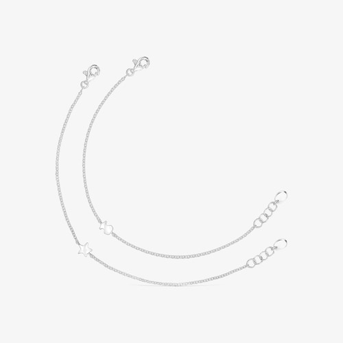 Armband-Set Mini Icons mit B&auml;r und Stern aus Silber