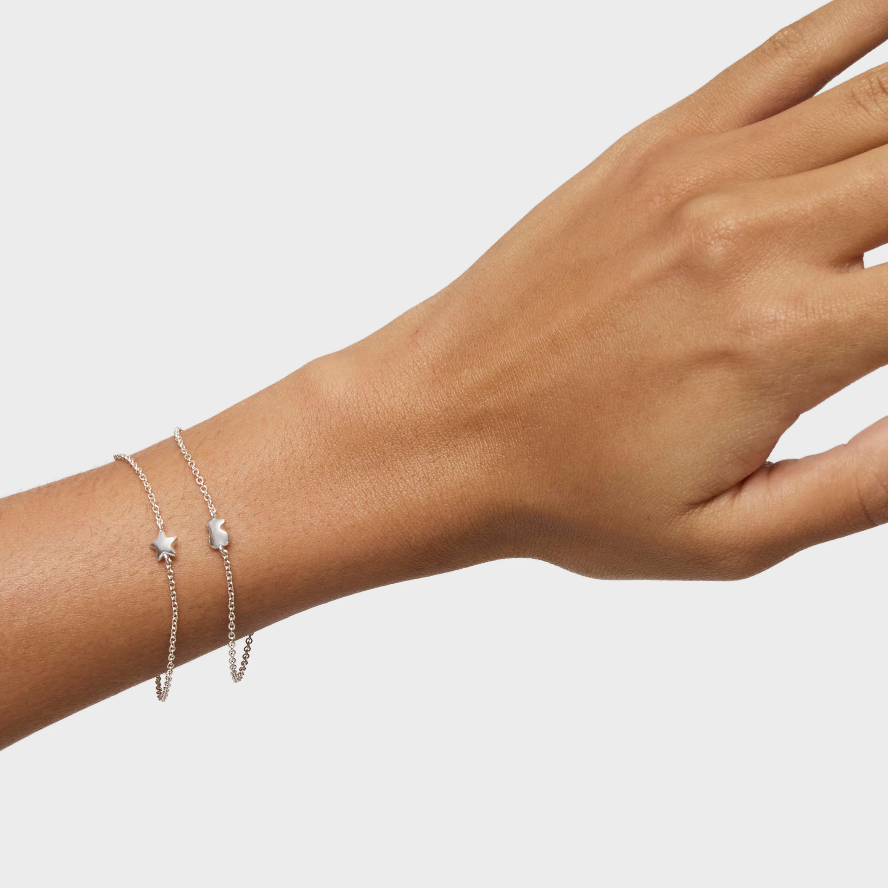 Silver Mini Icons bear-star Bracelets set | TOUS