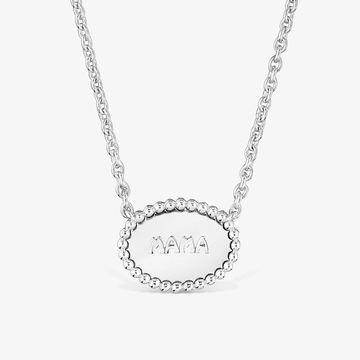 Tous - Collar Corto De Plata Placa Tous Mama - Plateado