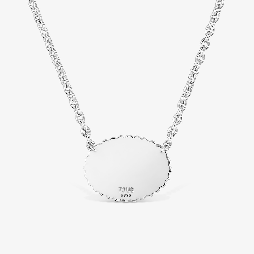 Collar corto de plata placa TOUS Mama