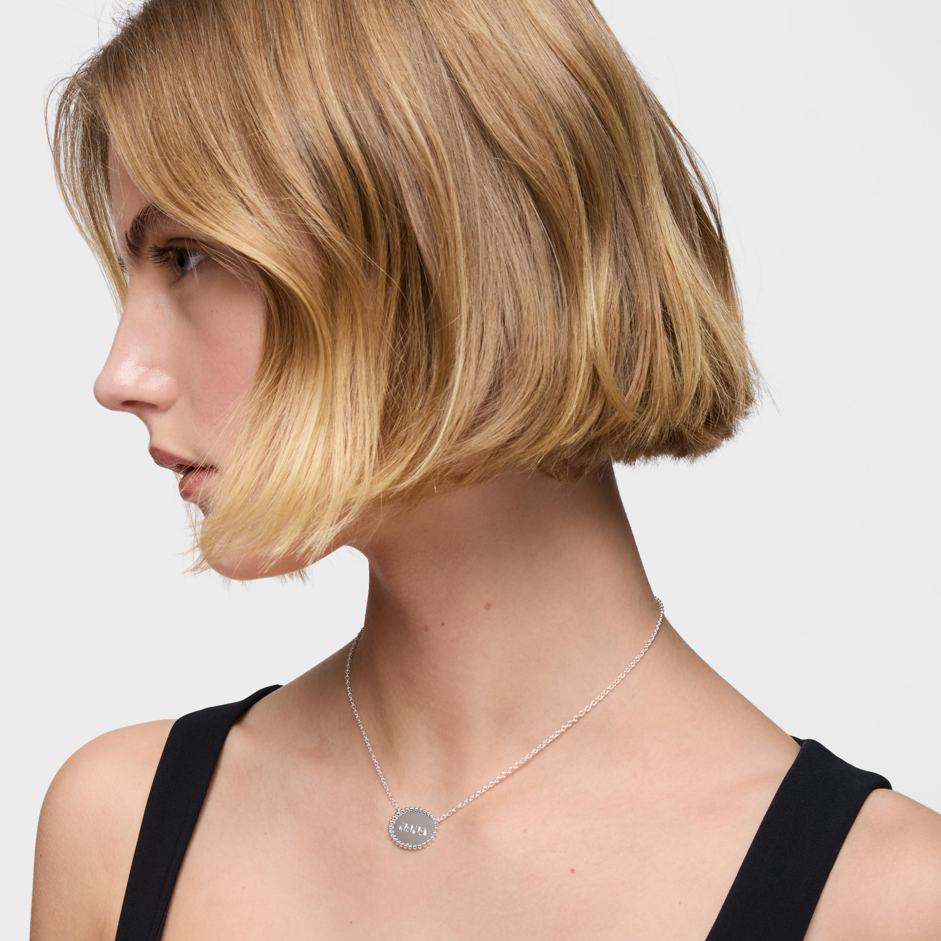 Short silver Necklace with plaque TOUS Mama