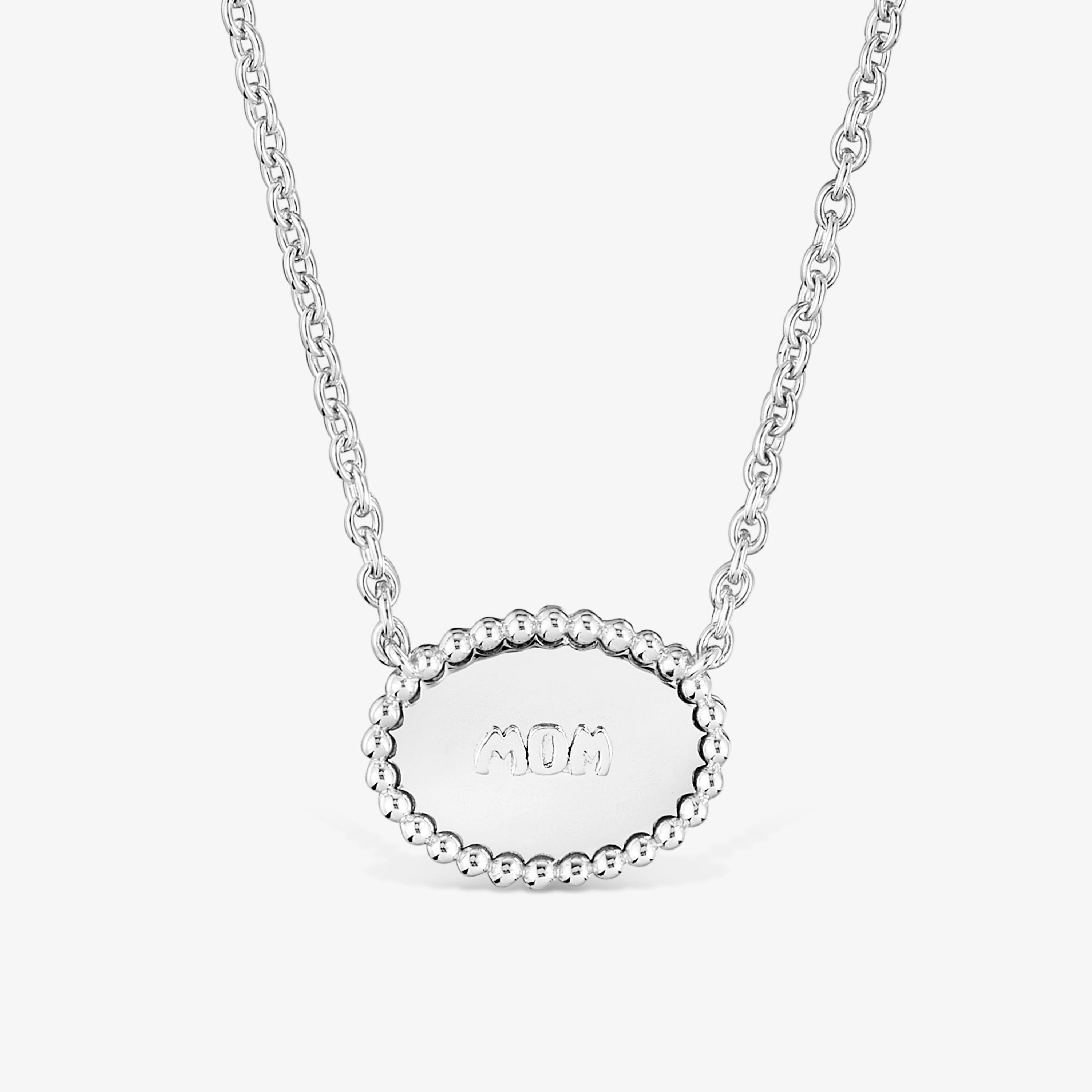 Short silver necklace with plaque TOUS Mom