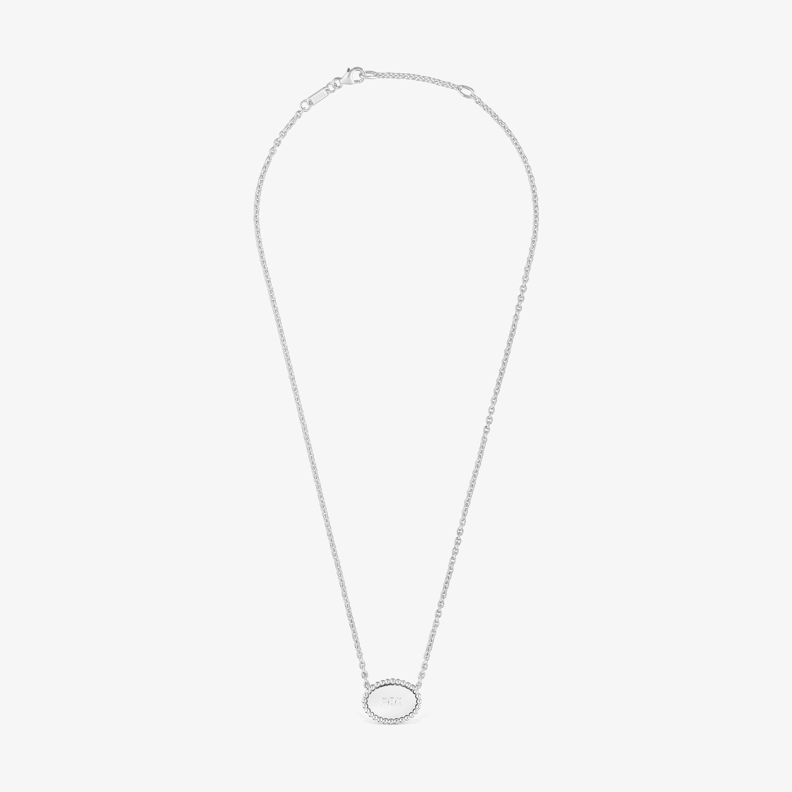 Short silver necklace with plaque TOUS Mom