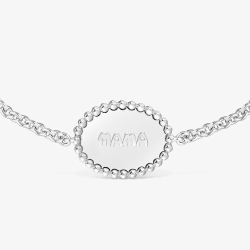 Pulsera cadena de plata placa TOUS Mama