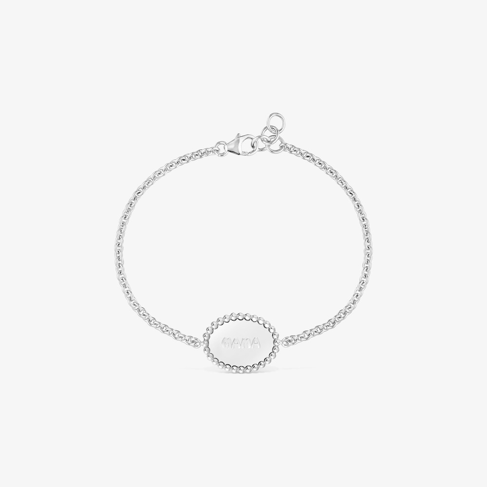 Pulsera cadena de plata placa TOUS Mama