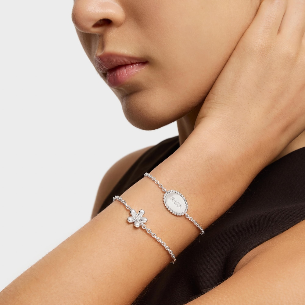 Pulsera cadena de plata placa TOUS Mama