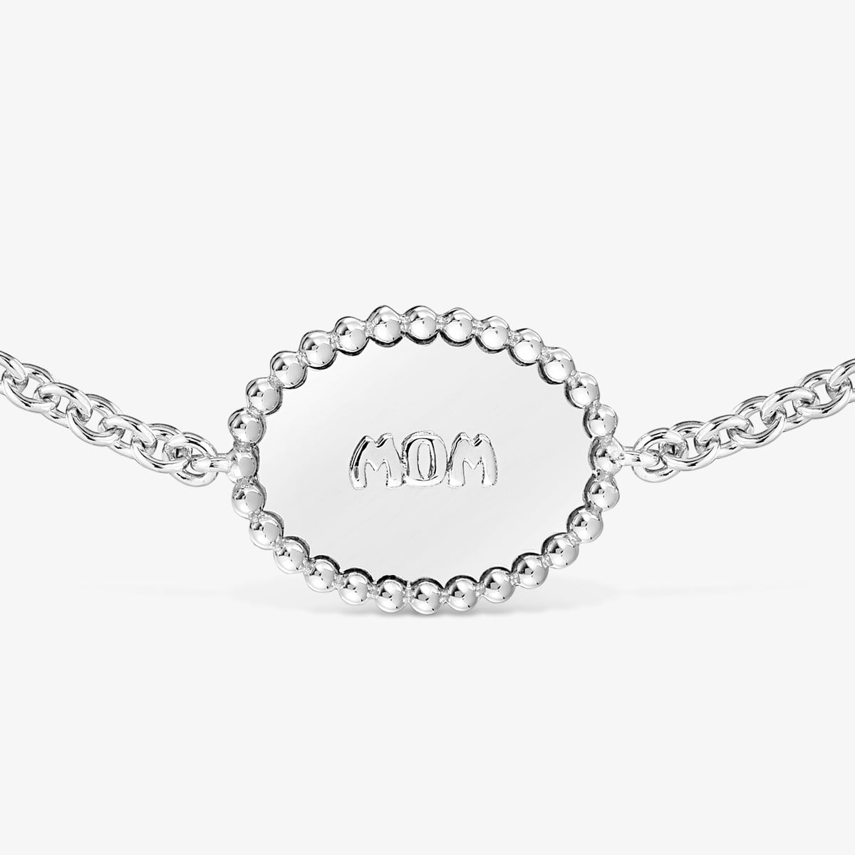 Tous - Pulsera Cadena De Plata Placa Tous Mom - Plateado