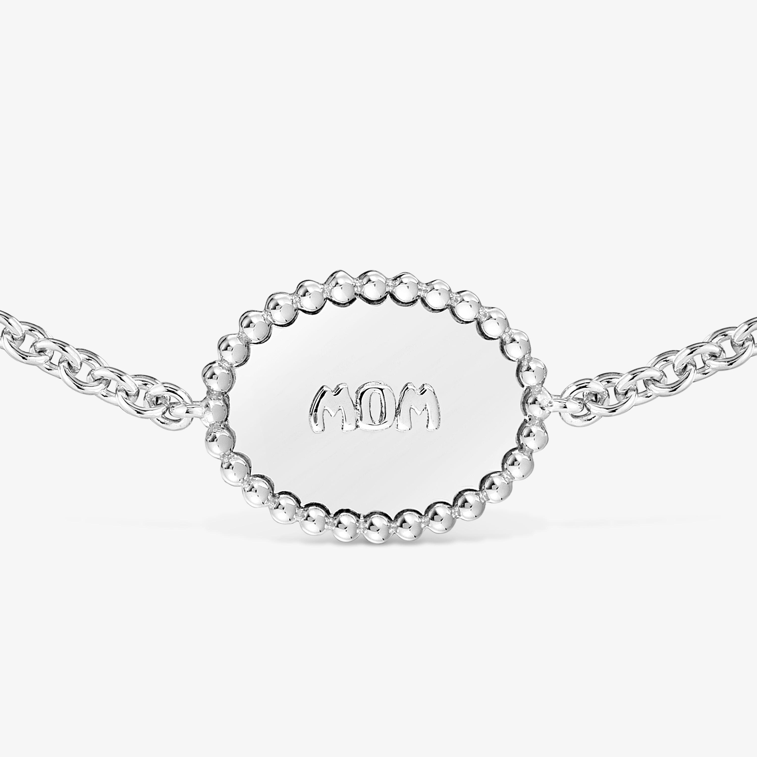 Silver chain Bracelet plaque TOUS Mom
