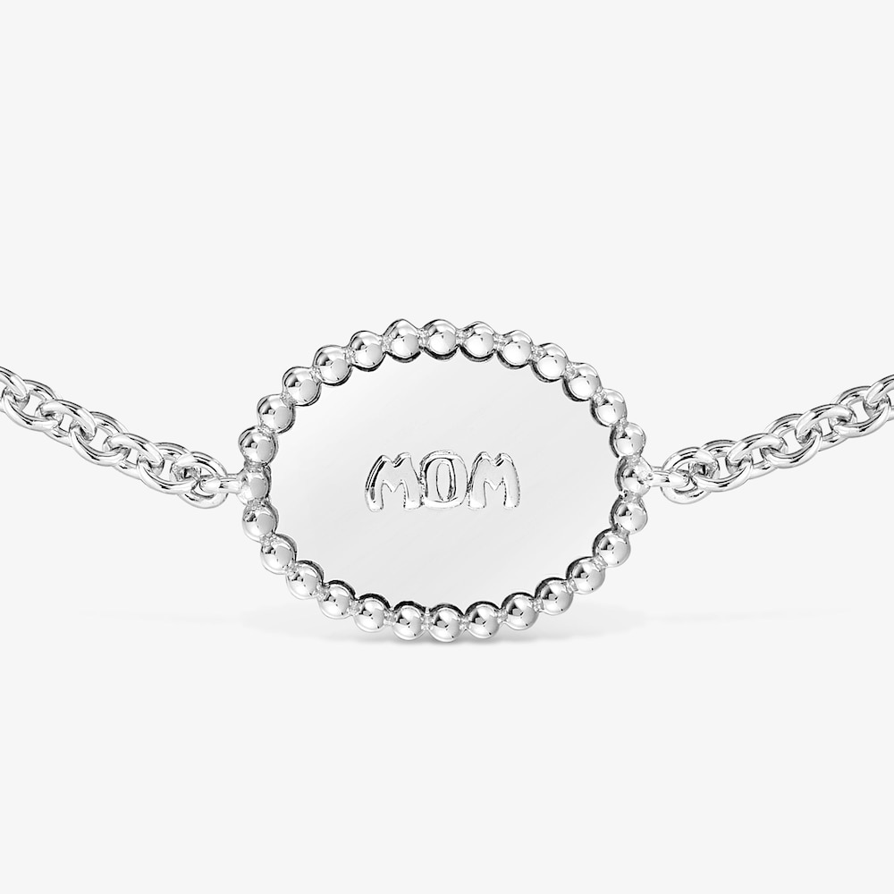 Srebrna bransoletka łańcuszkowa z plakietką TOUS Mom
