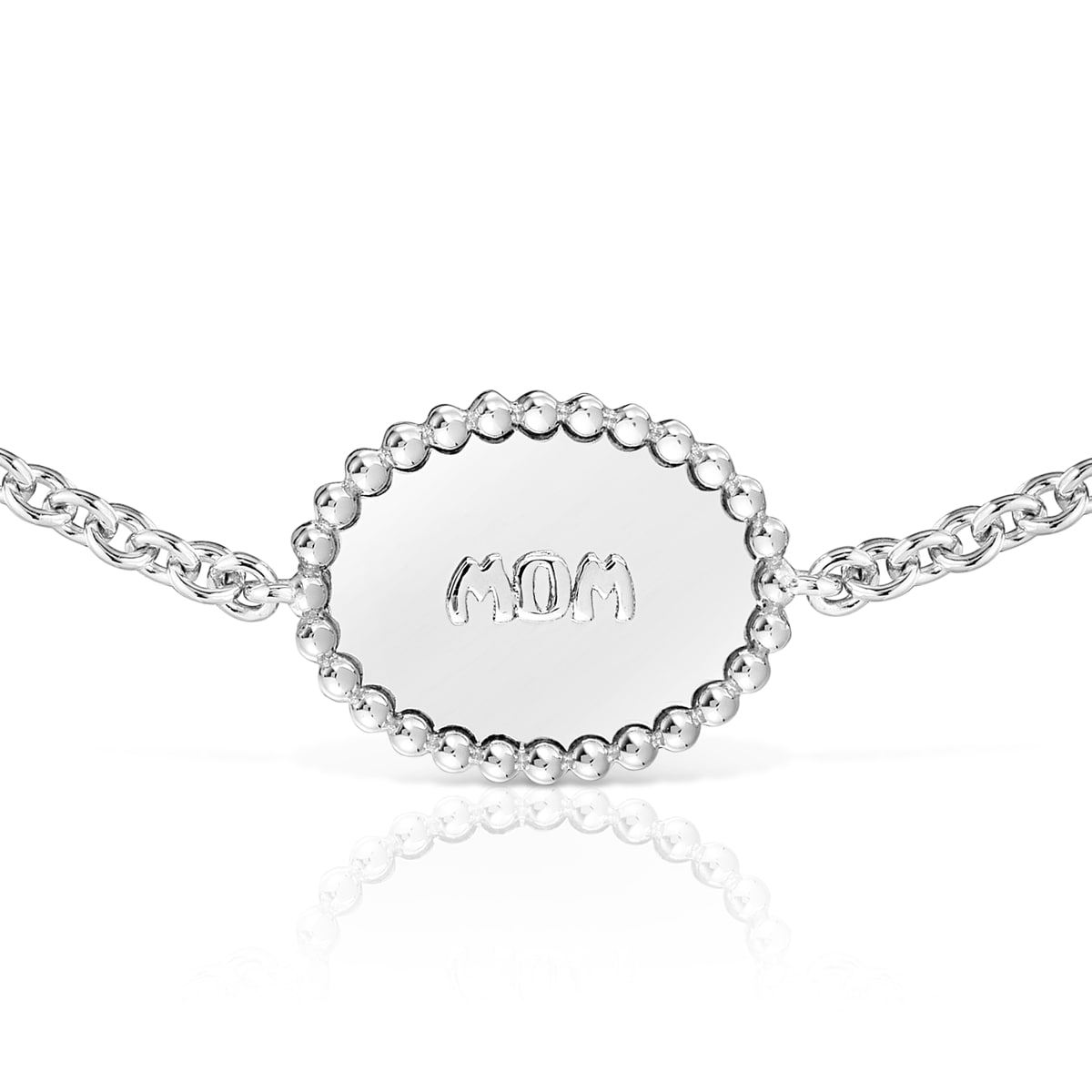 Tous - Pulsera Cadena De Plata Placa Tous Mom - Plateado
