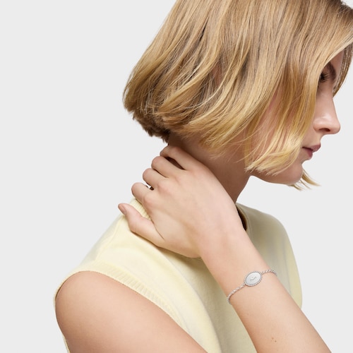 Pulsera cadena de plata placa TOUS Mom