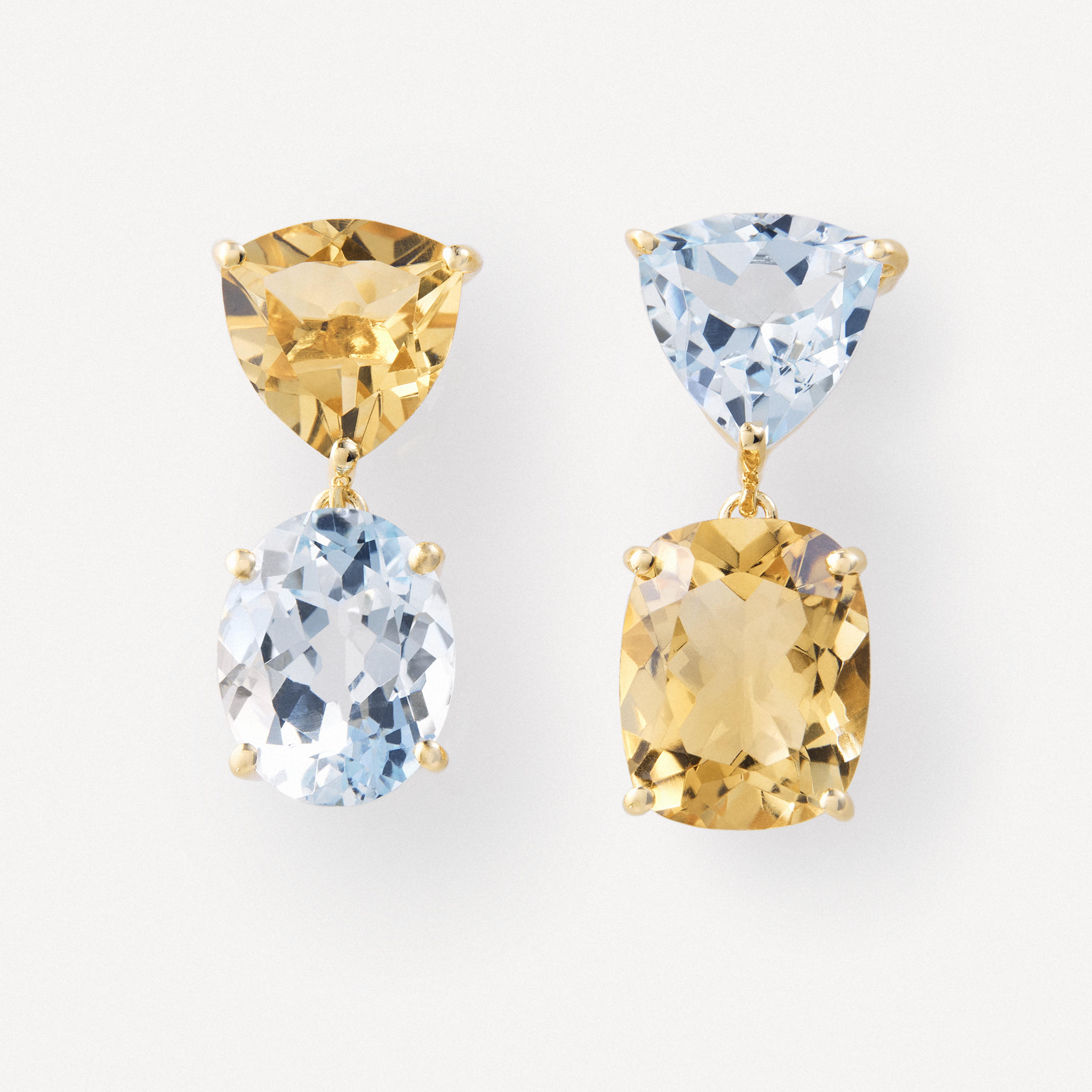 Gold Earrings with citrine and topaz TOUS ATELIER