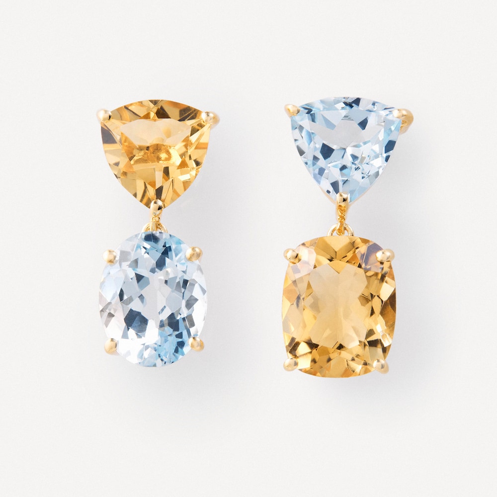 Gold Earrings with citrine and topaz TOUS ATELIER