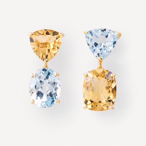 Gold Earrings with citrine and topaz TOUS ATELIER