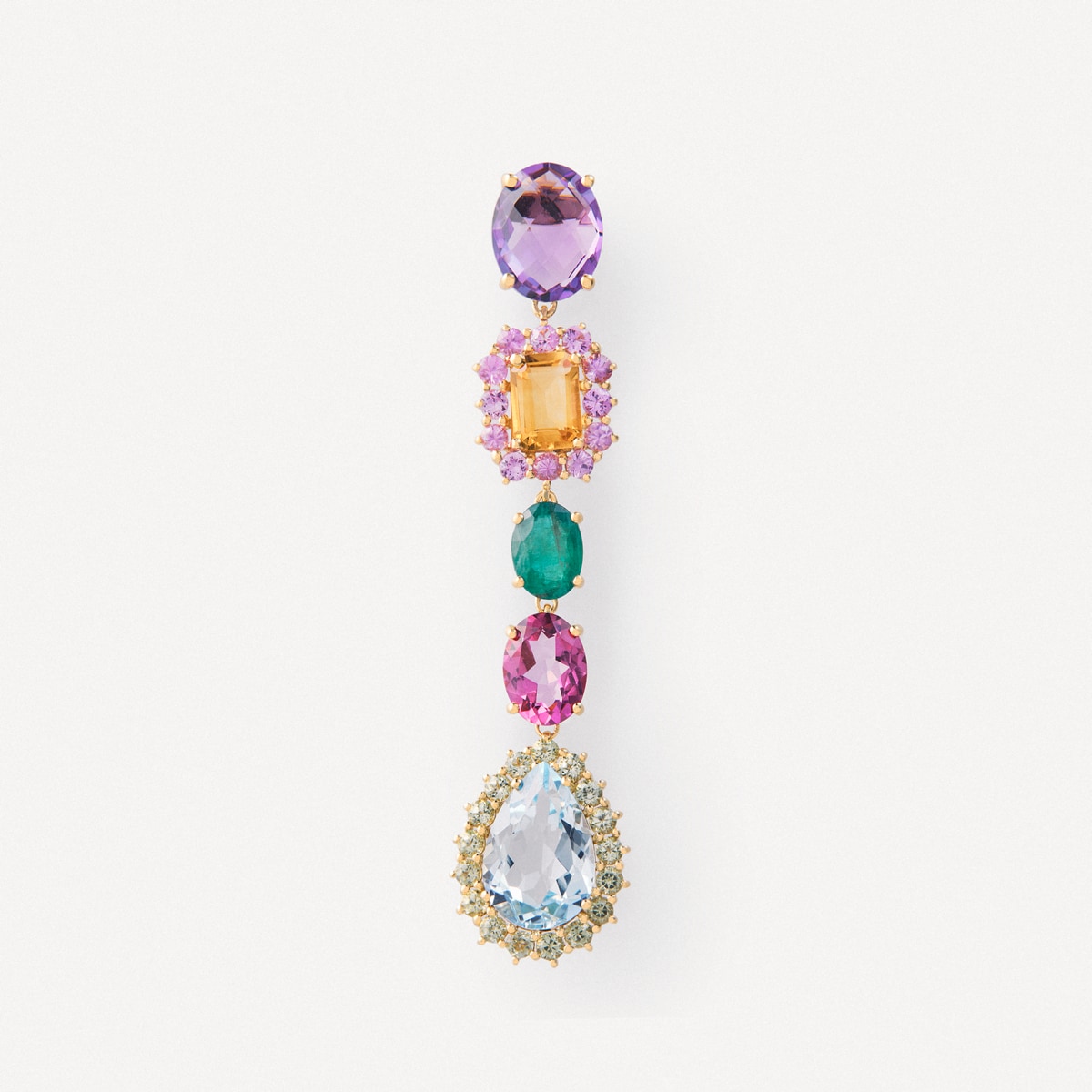 Long gold Earrings with gemstones TOUS ATELIER