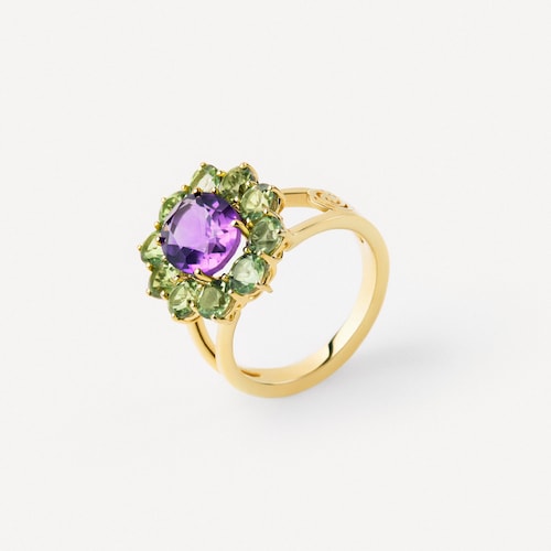 Gold Ring with amethyst and peridot TOUS ATELIER