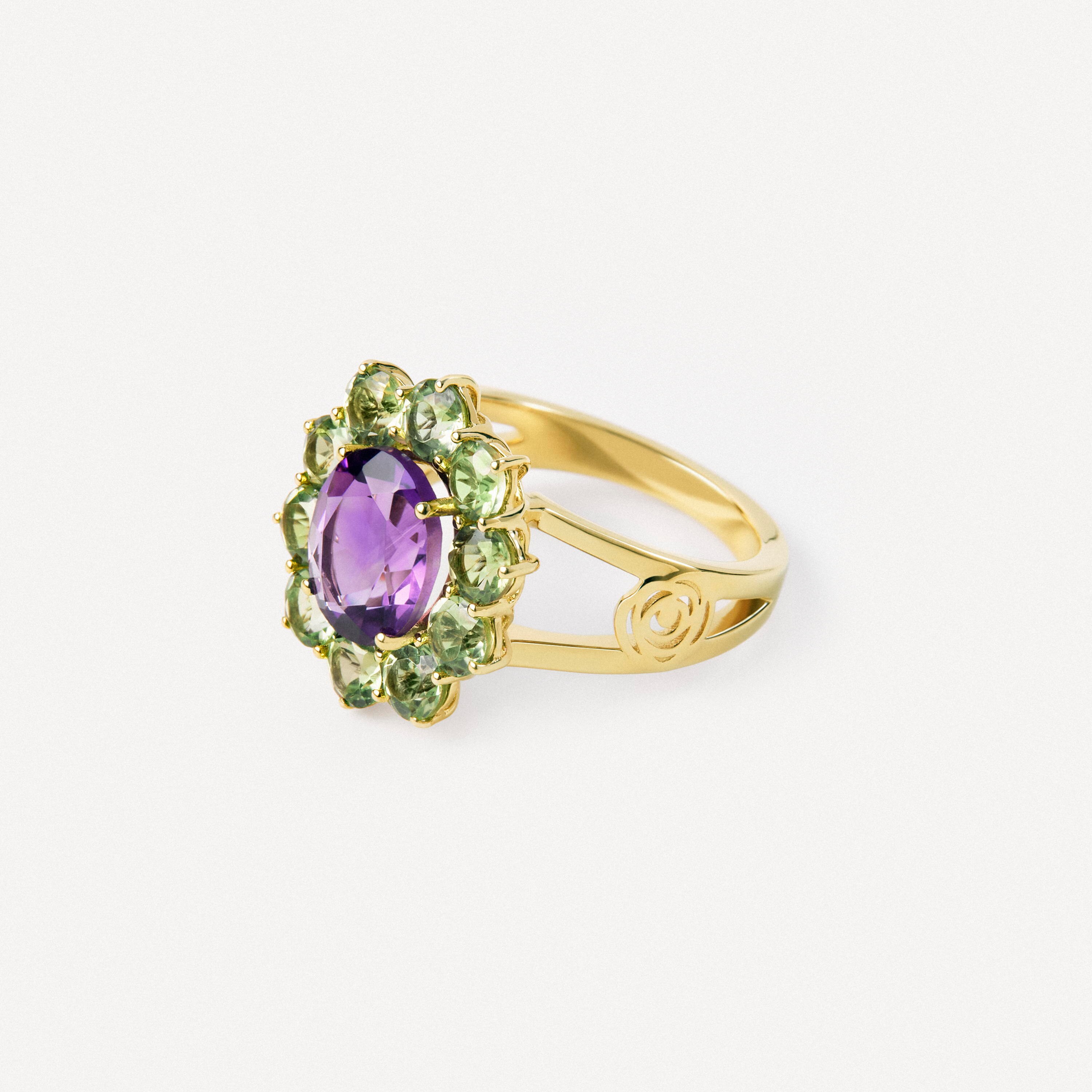 Gold Ring with amethyst and peridot TOUS ATELIER
