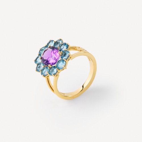 Gold Ring with amethyst and topaz TOUS ATELIER