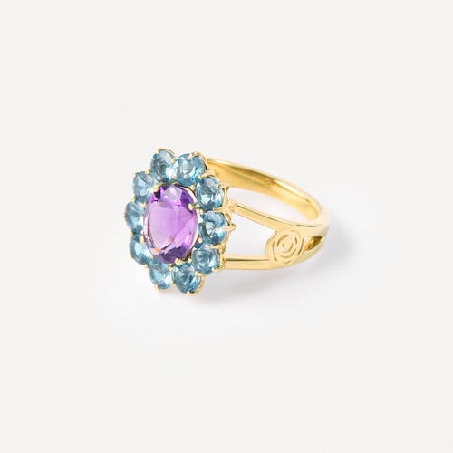 Gold Ring with amethyst and topaz TOUS ATELIER