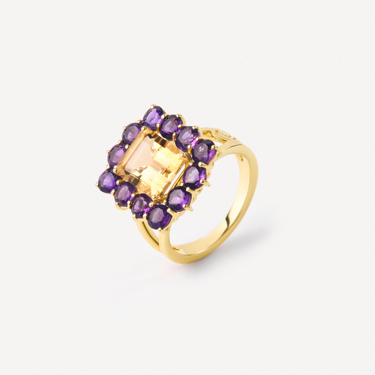 Tous - Anillo De Oro Con Citrino Y Amatista Tous Atelier Talla 14