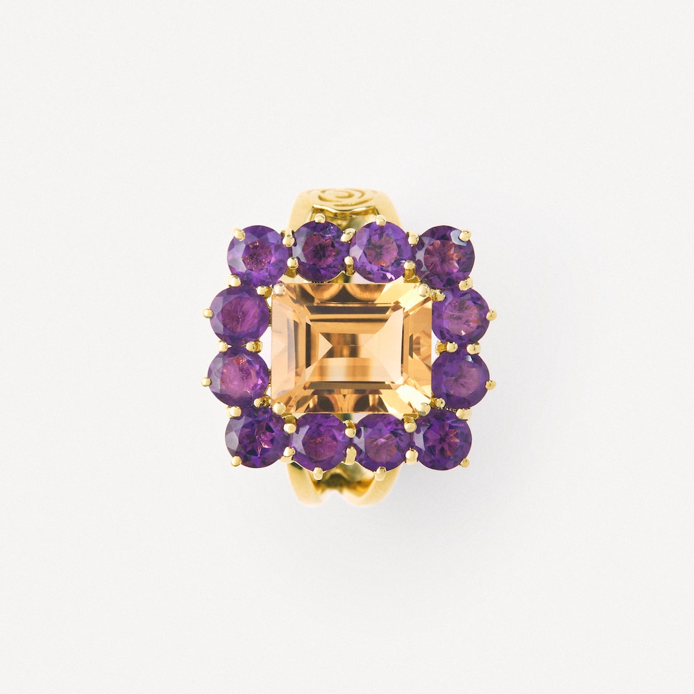 Gold Ring with citrine and amethyst TOUS ATELIER