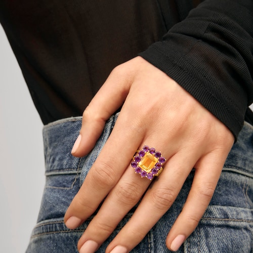 Gold Ring with citrine and amethyst TOUS ATELIER