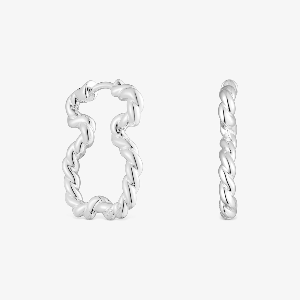 Tous - Pendientes Con Silueta Oso Twisted - Plateado