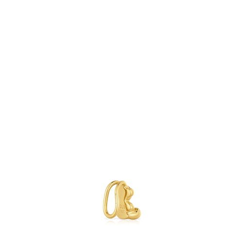 Earcuff oso con baño de oro 18 kt sobre plata Bold Bear
