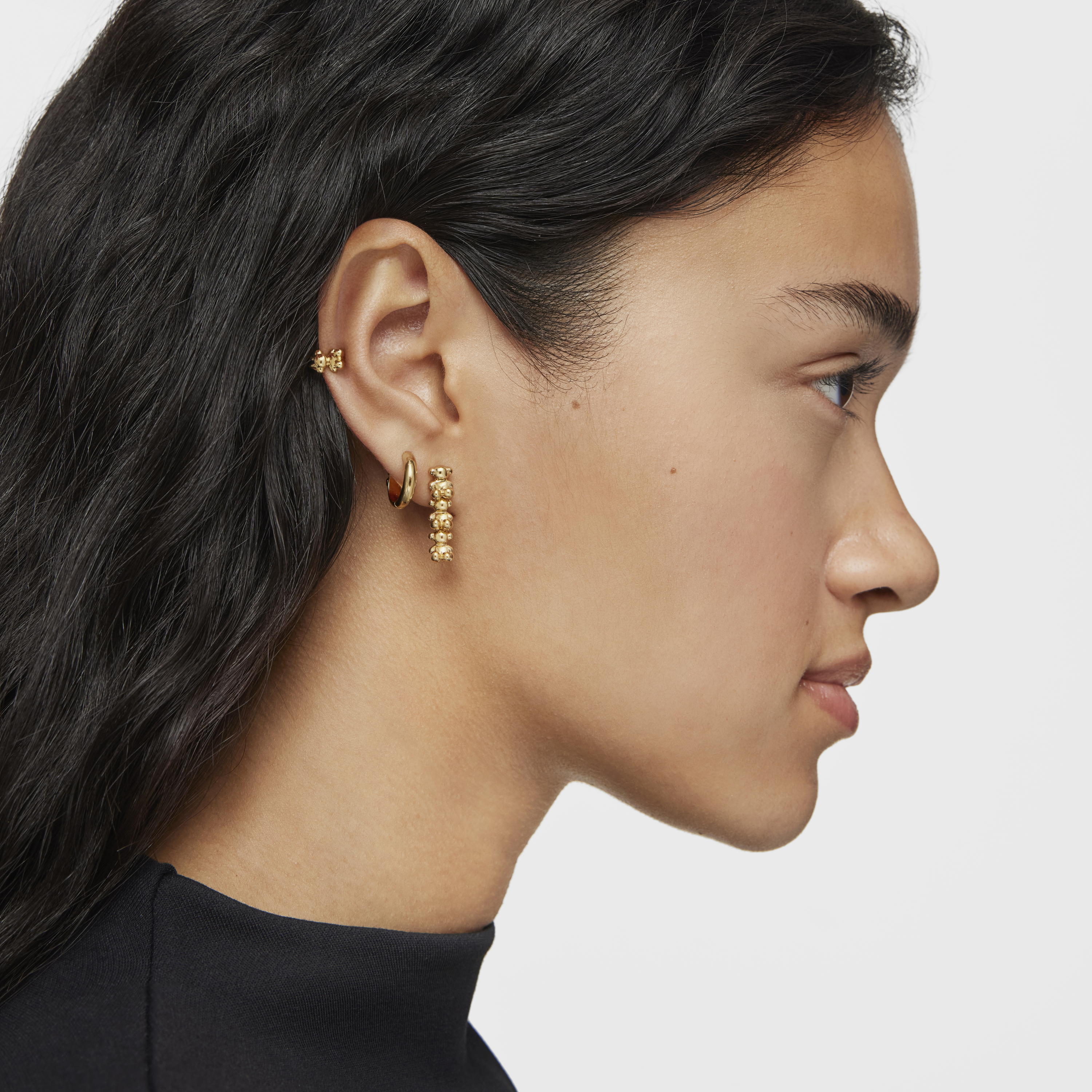 18 kt gold plating over silver bear Earcuff Bold Bear