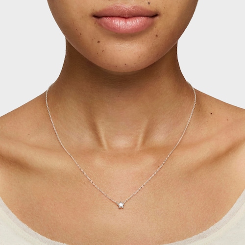 Silver Mini Icons bear-star Necklaces set