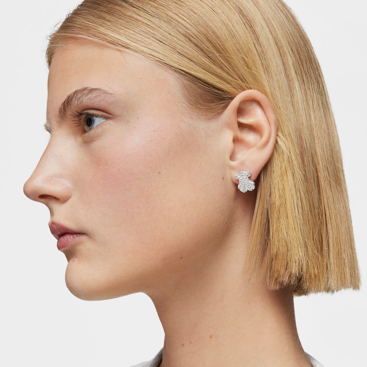 Pendientes pequeños oso de plata TOUS Grain